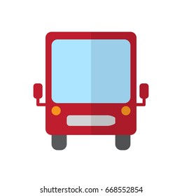 Bus flat icon, filled vector sign, colorful pictogram isolated on white. Public transport symbol, logo illustration. Flat style design