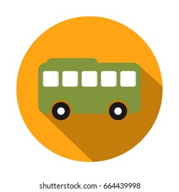Bus flat icon illustration vector