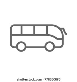 Bus Flat Icon Logo Transportation