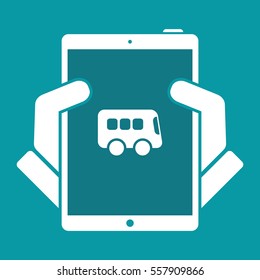 Bus flat vector icon