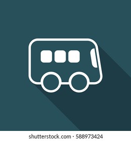 Bus flat vector icon