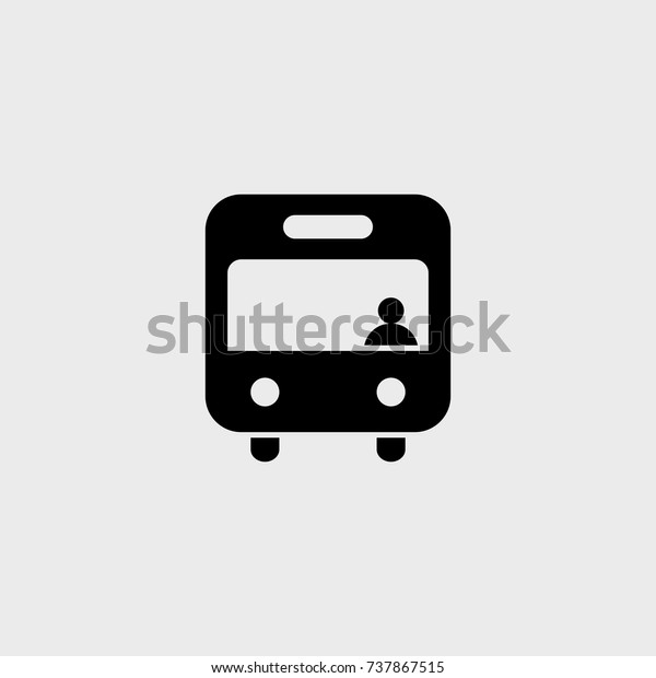 Bus flat\
vector icon. Transport flat vector\
icon