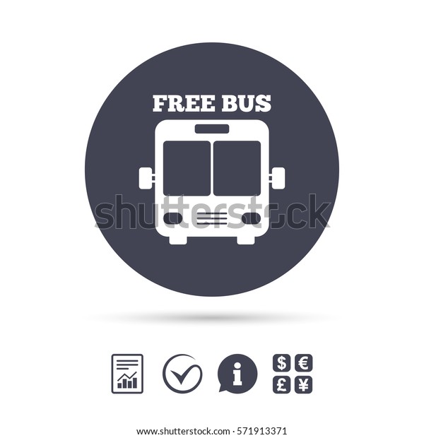 バスの無料サインのアイコン 公共交通機関のシンボル レポートドキュメント 情報 チェックのアイコン 為替 ベクター画像 のベクター画像素材 ロイヤリティ フリー