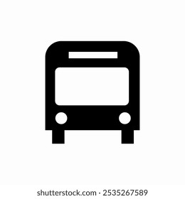 bus front icon sign vector