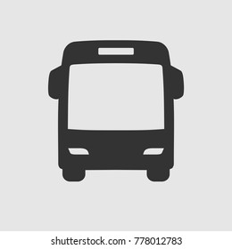 bus front icon vector illustration