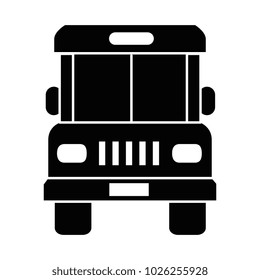 bus front isolated icon