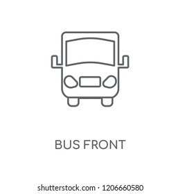 Bus front linear icon. Bus front concept stroke symbol design. Thin graphic elements vector illustration, outline pattern on a white background, eps 10.