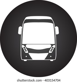 Bus front sign simple icon on  background