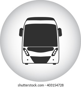 Bus front sign simple icon on  background