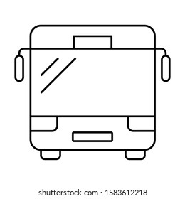 bus front thin line vector icon