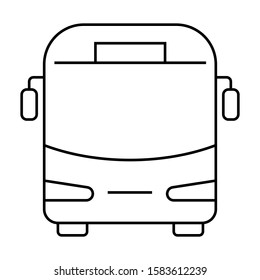 bus front thin line vector icon