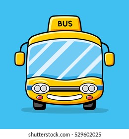 Bus front view icon