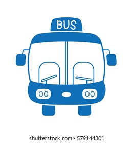 Bus front view icon.