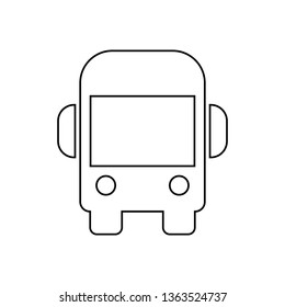 bus front view icon. Element of transport for mobile concept and web apps icon. Outline, thin line icon for website design and development, app development