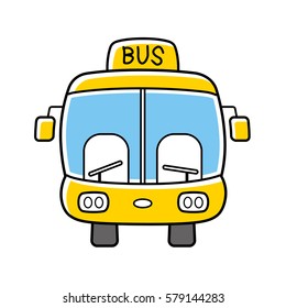 Bus Front View Vector Isolated Stock Vector (Royalty Free) 579144283 ...