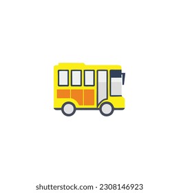 Bus, geometric symbol simple logo vector