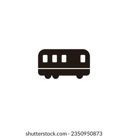 Bus, geometric symbol simple logo vector