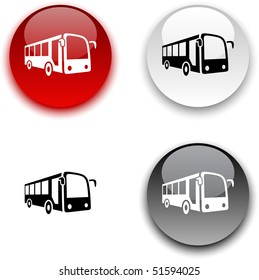 Bus Glossy Round Vector Buttons Stock Vector (Royalty Free) 51594025 ...
