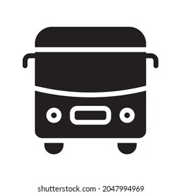 bus glyph icon isolated on white background
