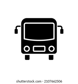 vector de icono de glifo de bus aislado en fondo blanco