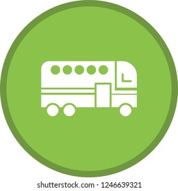 Bus Glyph round circle Multi color BG