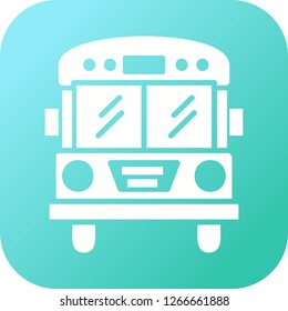 Bus glyph round corner multi color gradient BG