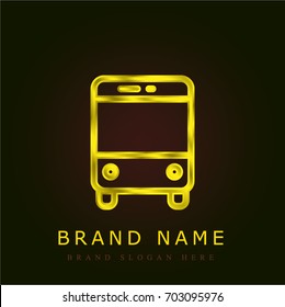 Bus golden metallic logo