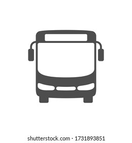 Bus graphic icon. Bus sign isolated on white background. Vector illustration