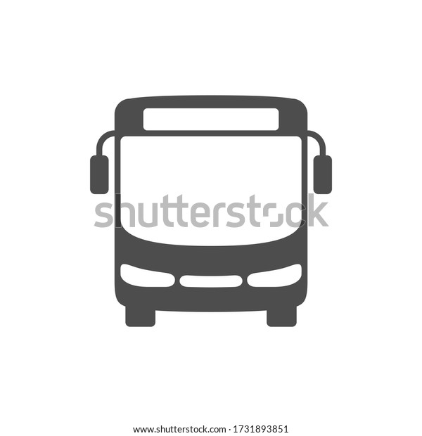 Bus graphic icon. Bus sign isolated on white\
background. Vector\
illustration