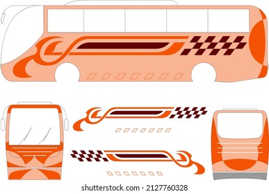 Bus  Graphic  Stripes,  Bus decoration, Vinyl Ready Vector Art Illustration