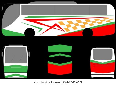 Bus Graphics, Stripe : Vinyl Ready, Bus Warp Design Template