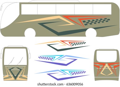 Bus Graphics, Stripe : Vinyl Ready Vector Art