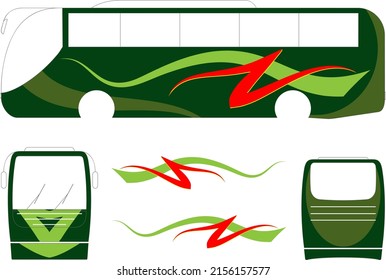 Bus Graphics, Vinyl Ready Vector Art Illustration