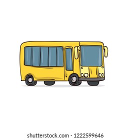 Bus. Hand drawn vector illustration.