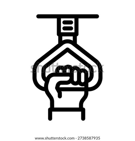 bus handle line icon illustration vector graphic. Simple element illustration vector graphic, suitable for app, websites, and presentations isolated on white background