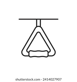 Bus handrails icon, train holder, isolated on white background, vector illustration