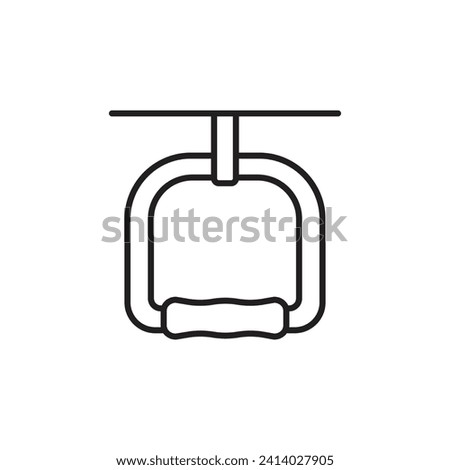 Bus handrails icon, train holder, isolated on white background, vector illustration