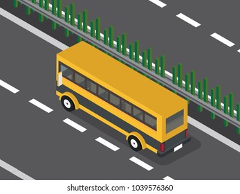 Bus in the highway 