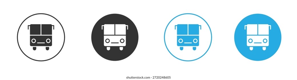 Icono del autobús para el App y el Diseño web. Ilustración de elemento simple.
