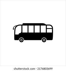 Bus Icon, Automobile Vector Art Illustration