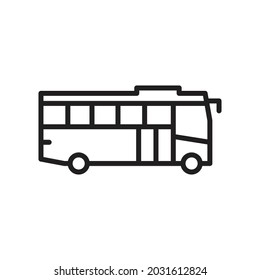 bus icon in black line style. transportation concept. suitable for graphic asset business, web design, banner, etc. EPS 10 vector.