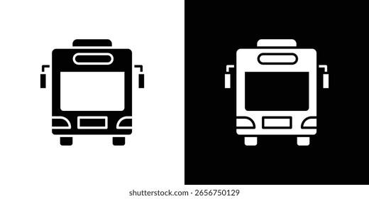 Silueta negra del icono del autobús para el Web, y el App móvil