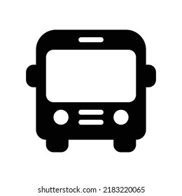 Bus icon in black solid style