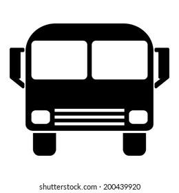 Bus icon - black vector illustration
