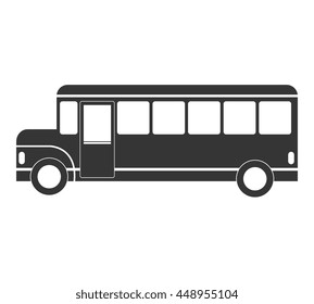 City Bus Icon Black Silhouette Side Stock Vector (Royalty Free) 1613329789