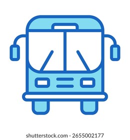 Ilustração do vetor azul do ícone de barramento