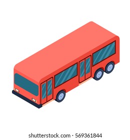 Bus icon in cartoon style isolated on white background. Transportation symbol stock vector illustration.