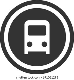 Bus icon , circle sign design