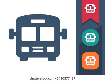 Bus Icon. Coach Bus, Public Transport. Professional, pixel perfect vector icon.