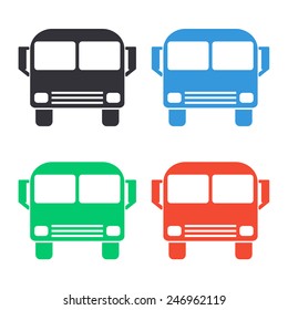 bus icon - colored vector illustration